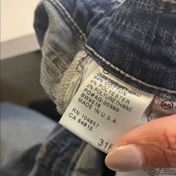 AG Adriano Goldschmied Tomboy Cropped Relaxed Straight Jeans Size 31 - Picture 6 of 6